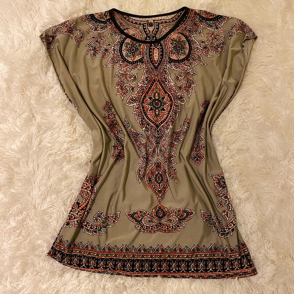 Beige Paisley Blouse